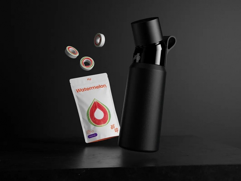Air Up 850 ml + 3 Pods Steel Vesipullo Mustat | NYkpSms6txm